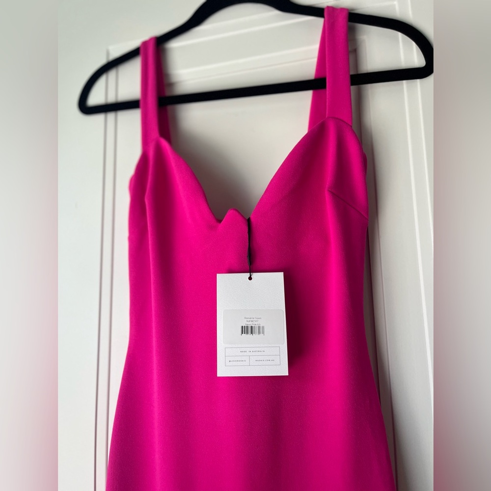 NWT $329 Revolve Nookie Romance Sweetheart Gown Maxi Dress Pink Fuchsia XS - Picture 6 of 12